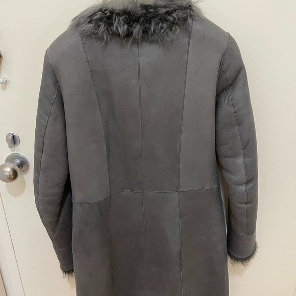 DROMe Italy Reversible Lamb Skin and Lamb Fur / Shearling Gray color Coat;XS - Picture 2 of 13